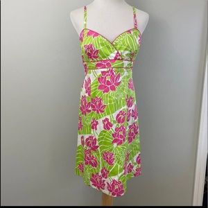 Lilly Pulitzer Vintage pink floral Sundress